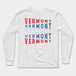 TEXT ART USA VERMONT Long Sleeve T-Shirt